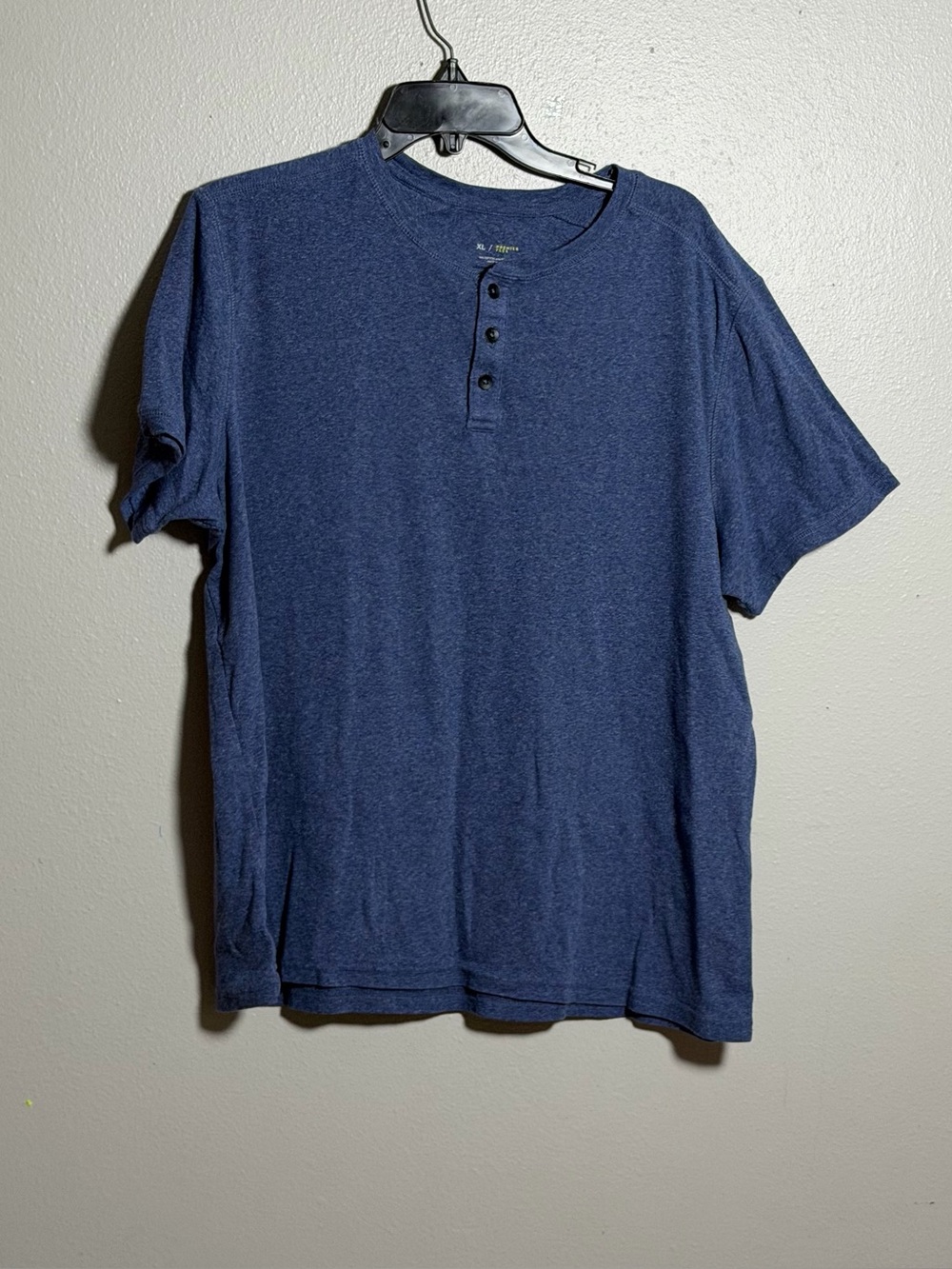 Apt.9 Men's Navy‎ Blue Short-Sleeve Henley Shirt Classic Casual Premier Flex XL